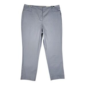 Talbots Stretch Twill Crop Pants Women's 10P Light Blue Simply Flattering NWT